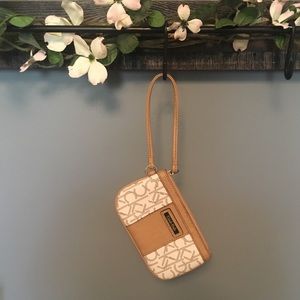 Calvin Klein classic logo wristlet